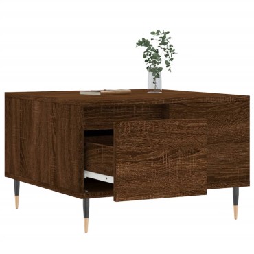 vidaXL Τραπεζάκι Σαλονιού Καφέ Δρυς 55x55x36,5cm Επεξεργασμένο Ξύλο 1 τεμ.