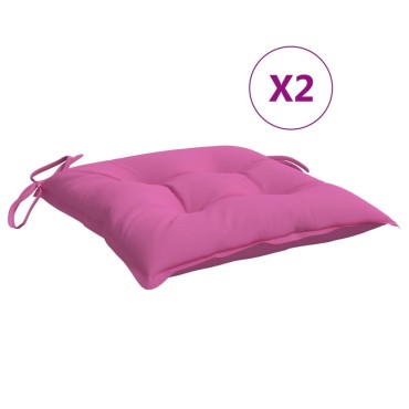 vidaXL Μαξιλάρια Καρέκλας 6 τεμ. Ροζ 40x40x7cm Υφασμάτινα
