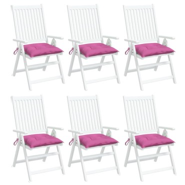 vidaXL Μαξιλάρια Καρέκλας 6 τεμ. Ροζ 40 x 40 x 7 εκ. Υφασμάτινα