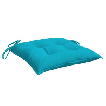 vidaXL Μαξιλάρια Καρέκλας 6 τεμ. Τιρκουάζ 40x40x7cm Υφασμάτινα