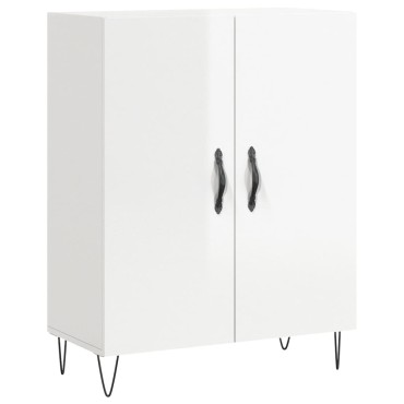 vidaXL Ντουλάπι Γυαλιστερό Λευκό 69,5x34x90cm Επεξεργασμένο Ξύλο 1 τεμ.