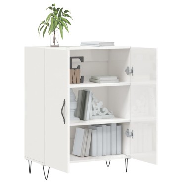 vidaXL Ντουλάπι Γυαλιστερό Λευκό 69,5x34x90cm Επεξεργασμένο Ξύλο 1 τεμ.