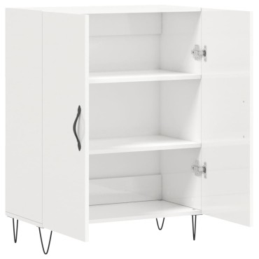 vidaXL Ντουλάπι Γυαλιστερό Λευκό 69,5x34x90cm Επεξεργασμένο Ξύλο 1 τεμ.