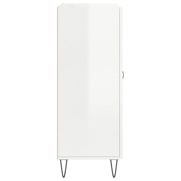 vidaXL Ντουλάπι Γυαλιστερό Λευκό 69,5x34x90cm Επεξεργασμένο Ξύλο 1 τεμ.