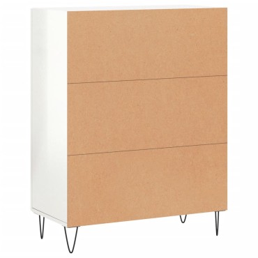 vidaXL Ντουλάπι Γυαλιστερό Λευκό 69,5x34x90cm Επεξεργασμένο Ξύλο 1 τεμ.