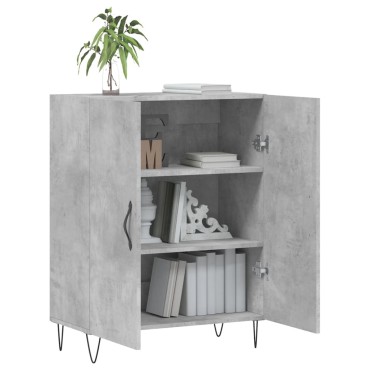 vidaXL Ντουλάπι Γκρι Σκυροδέματος 69,5x34x90cm Επεξεργασμένο Ξύλο 1 τεμ.