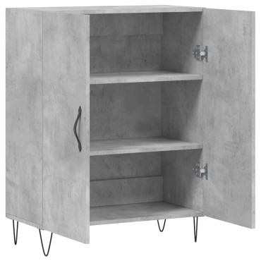 vidaXL Ντουλάπι Γκρι Σκυροδέματος 69,5x34x90cm Επεξεργασμένο Ξύλο 1 τεμ.