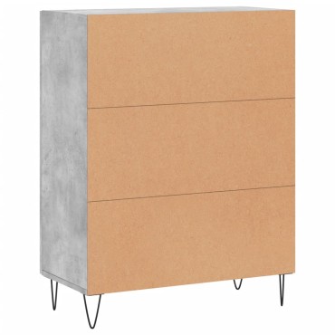 vidaXL Ντουλάπι Γκρι Σκυροδέματος 69,5x34x90cm Επεξεργασμένο Ξύλο 1 τεμ.
