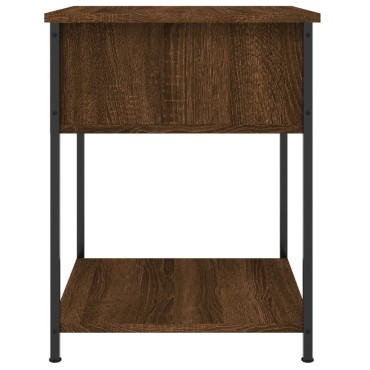 vidaXL Κομοδίνα 2 τεμ. Καφέ Δρυς 44x45x58cm από Επεξεργασμένο Ξύλο