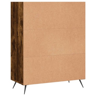 vidaXL Βιβλιοθήκη Καπνιστή Δρυς 69,5x32,5x90cm από Επεξεργ. Ξύλο 1 τεμ.