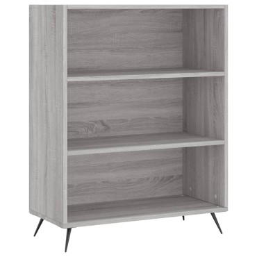 vidaXL Βιβλιοθήκη Γκρι sonoma 69,5x32,5x90cm από Επεξεργ. Ξύλο 1 τεμ.
