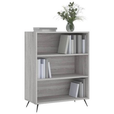 vidaXL Βιβλιοθήκη Γκρι sonoma 69,5x32,5x90cm από Επεξεργ. Ξύλο 1 τεμ.
