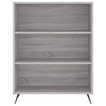 vidaXL Βιβλιοθήκη Γκρι sonoma 69,5x32,5x90cm από Επεξεργ. Ξύλο 1 τεμ.