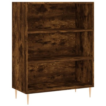 vidaXL Βιβλιοθήκη Καπνιστή Δρυς 69,5x32,5x90cm από Επεξεργ. Ξύλο 1 τεμ.
