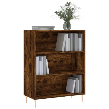 vidaXL Βιβλιοθήκη Καπνιστή Δρυς 69,5x32,5x90cm από Επεξεργ. Ξύλο 1 τεμ.
