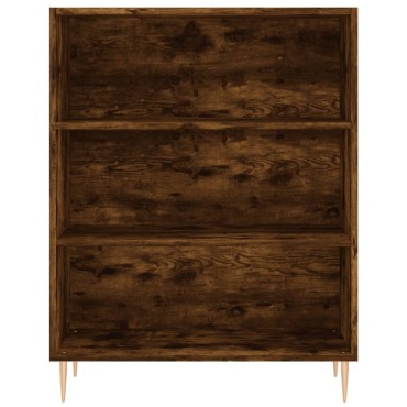 vidaXL Βιβλιοθήκη Καπνιστή Δρυς 69,5x32,5x90cm από Επεξεργ. Ξύλο 1 τεμ.