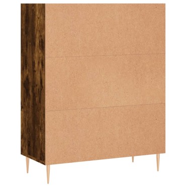 vidaXL Βιβλιοθήκη Καπνιστή Δρυς 69,5x32,5x90cm από Επεξεργ. Ξύλο 1 τεμ.