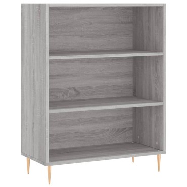 vidaXL Βιβλιοθήκη Γκρι Sonoma 69,5x32,5x90cm από Επεξεργ. Ξύλο 1 τεμ.