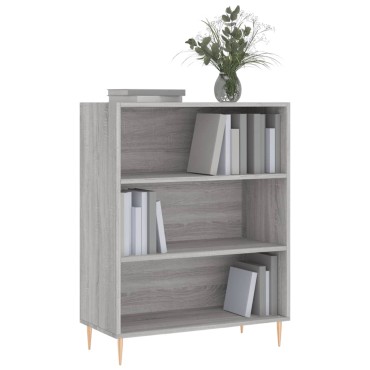 vidaXL Βιβλιοθήκη Γκρι Sonoma 69,5x32,5x90cm από Επεξεργ. Ξύλο 1 τεμ.