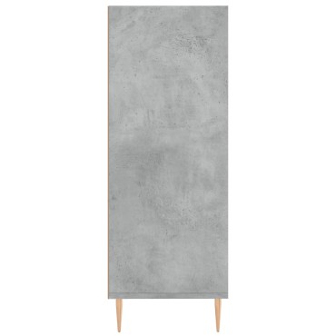 vidaXL Βιβλιοθήκη Γκρι Σκυροδέματος 69,5x32,5x90cm Επεξεργ. Ξύλο 1 τεμ.