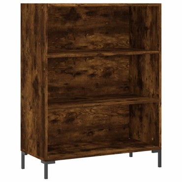 vidaXL Βιβλιοθήκη Καπνιστή Δρυς 69,5x32,5x90cm από Επεξεργ. Ξύλο 1 τεμ.