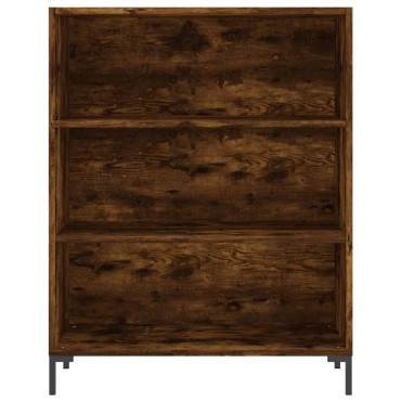 vidaXL Βιβλιοθήκη Καπνιστή Δρυς 69,5x32,5x90cm από Επεξεργ. Ξύλο 1 τεμ.