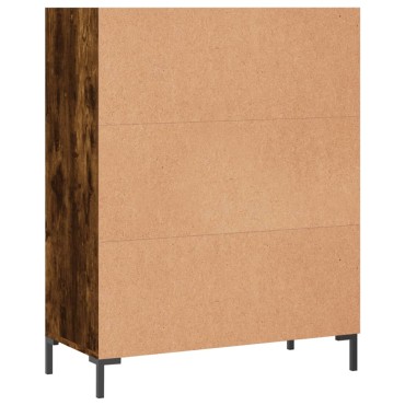 vidaXL Βιβλιοθήκη Καπνιστή Δρυς 69,5x32,5x90cm από Επεξεργ. Ξύλο 1 τεμ.