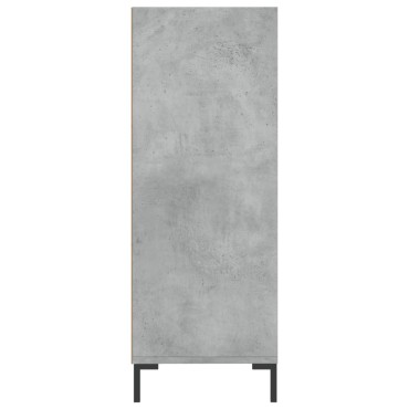vidaXL Βιβλιοθήκη Γκρι Σκυροδέματος 69,5x32,5x90cm Επεξεργ. Ξύλο 1 τεμ.
