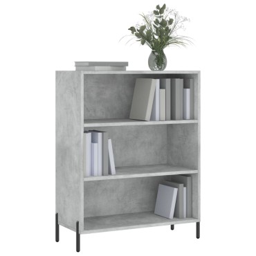 vidaXL Ραφιέρα Γκρι Σκυροδεμ. 69,5x32,5x90cm από Επεξεργ. Ξύλο 1 τεμ.