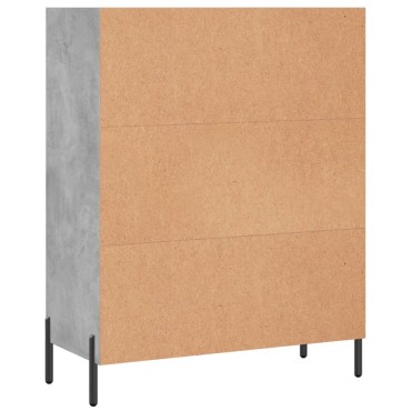 vidaXL Ραφιέρα Γκρι Σκυροδεμ. 69,5x32,5x90cm από Επεξεργ. Ξύλο 1 τεμ.