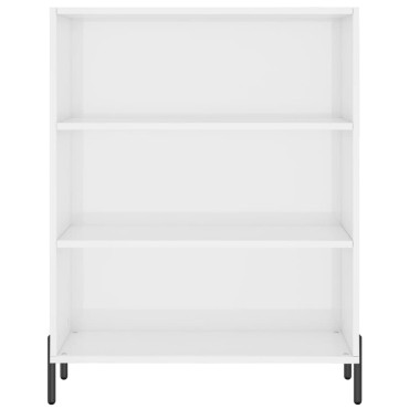 vidaXL Ραφιέρα Γυαλιστερό Λευκό 69,5x32,5x90cm από Επεξεργ. Ξύλο 1 τεμ.