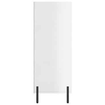 vidaXL Ραφιέρα Γυαλιστερό Λευκό 69,5x32,5x90cm από Επεξεργ. Ξύλο 1 τεμ.