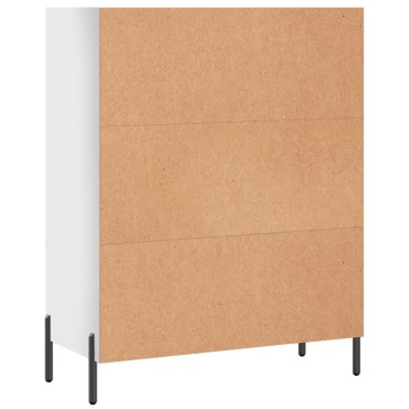 vidaXL Ραφιέρα Γυαλιστερό Λευκό 69,5x32,5x90cm από Επεξεργ. Ξύλο 1 τεμ.