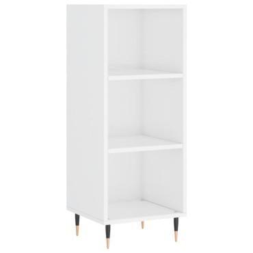 vidaXL Ντουλάπι Γυαλιστερό Λευκό 34,5x32,5x90cm Επεξεργ. Ξύλο 1 τεμ.