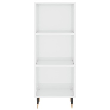 vidaXL Ντουλάπι Γυαλιστερό Λευκό 34,5x32,5x90cm Επεξεργ. Ξύλο 1 τεμ.