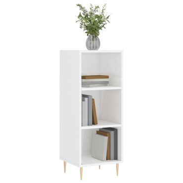 vidaXL Ντουλάπι Γυαλιστερό Λευκό 34,5x32,5x90cm Επεξεργ. Ξύλο 1 τεμ.