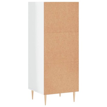 vidaXL Ντουλάπι Γυαλιστερό Λευκό 34,5x32,5x90cm Επεξεργ. Ξύλο 1 τεμ.