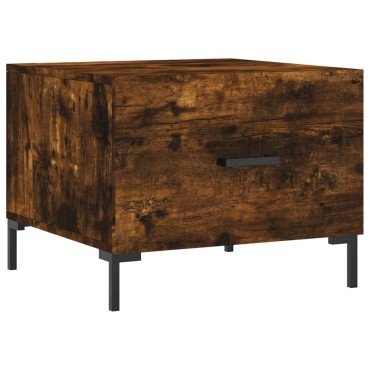 vidaXL Τραπεζάκι Σαλονιού Καπνιστή Δρυς 50x50x40cm Επεξεργασμ. Ξύλο 1 τεμ.