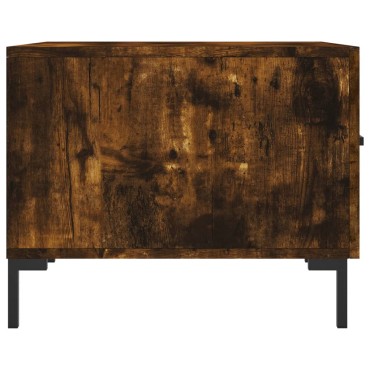 vidaXL Τραπεζάκι Σαλονιού Καπνιστή Δρυς 50x50x40cm Επεξεργασμ. Ξύλο 1 τεμ.