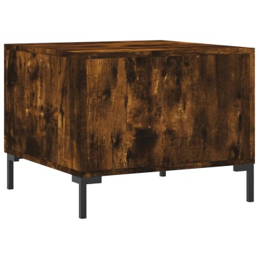 vidaXL Τραπεζάκι Σαλονιού Καπνιστή Δρυς 50x50x40cm Επεξεργασμ. Ξύλο 1 τεμ.