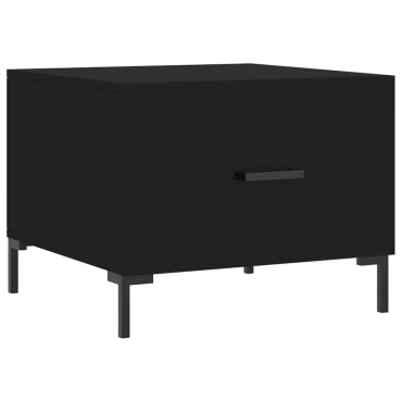 vidaXL Τραπεζάκι Σαλονιού Μαύρο 50x50x40cm από Επεξεργασμένο Ξύλο 1 τεμ.