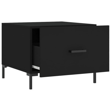 vidaXL Τραπεζάκι Σαλονιού Μαύρο 50x50x40cm από Επεξεργασμένο Ξύλο 1 τεμ.