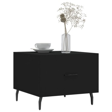 vidaXL Τραπεζάκι Σαλονιού Μαύρο 50x50x40cm από Επεξεργασμένο Ξύλο 1 τεμ.