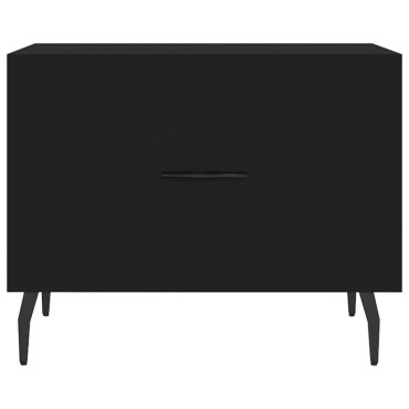 vidaXL Τραπεζάκι Σαλονιού Μαύρο 50x50x40cm από Επεξεργασμένο Ξύλο 1 τεμ.