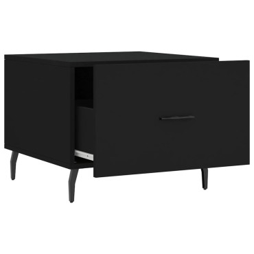 vidaXL Τραπεζάκι Σαλονιού Μαύρο 50x50x40cm από Επεξεργασμένο Ξύλο 1 τεμ.