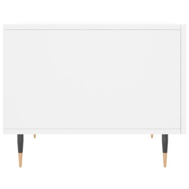 vidaXL Τραπεζάκι Σαλονιού Λευκό 50x50x40cm από Επεξεργ. Ξύλο 1 τεμ.
