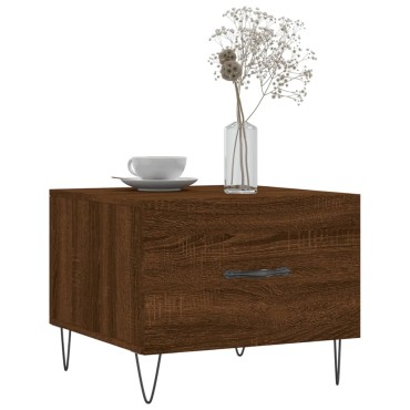 vidaXL Τραπεζάκι Σαλονιού Καφέ Δρυς 50x50x40cm Επεξεργασμένο Ξύλο 1 τεμ.