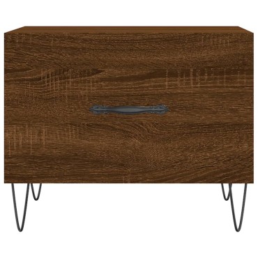 vidaXL Τραπεζάκι Σαλονιού Καφέ Δρυς 50x50x40cm Επεξεργασμένο Ξύλο 1 τεμ.