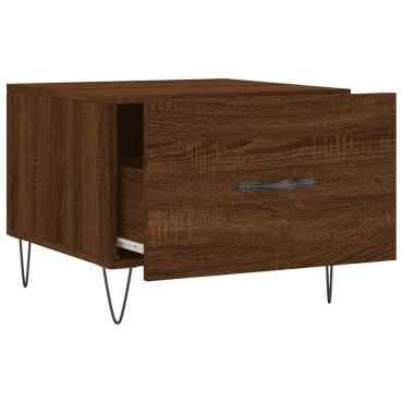 vidaXL Τραπεζάκι Σαλονιού Καφέ Δρυς 50x50x40cm Επεξεργασμένο Ξύλο 1 τεμ.