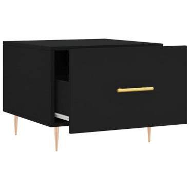 vidaXL Τραπεζάκι Σαλονιού Μαύρο 50x50x40cm από Επεξεργασμένο Ξύλο 1 τεμ.